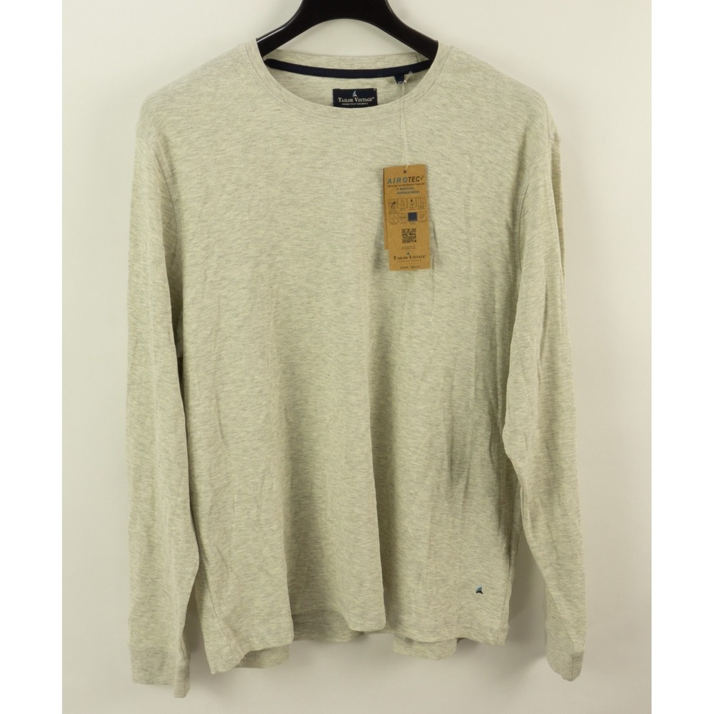 Tailor Vintage Airotec Mens XL Oatmeal Heather Performance Crew Sweatshirt
